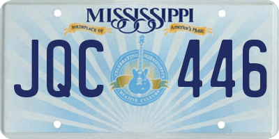 MS license plate JQC446