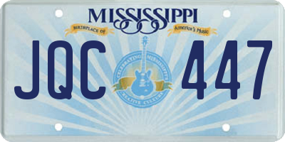 MS license plate JQC447