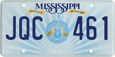 MS license plate JQC461