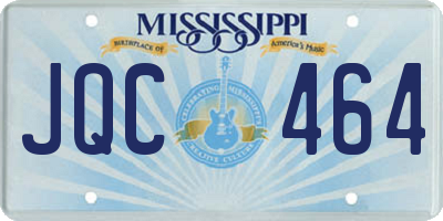 MS license plate JQC464