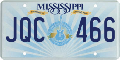 MS license plate JQC466
