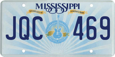 MS license plate JQC469