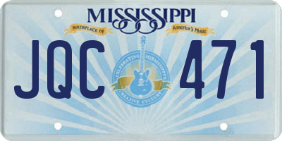MS license plate JQC471