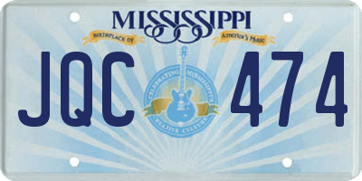 MS license plate JQC474