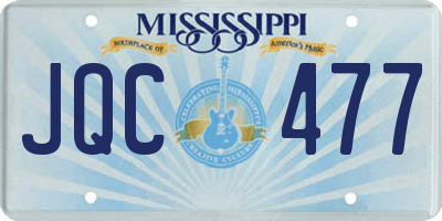 MS license plate JQC477