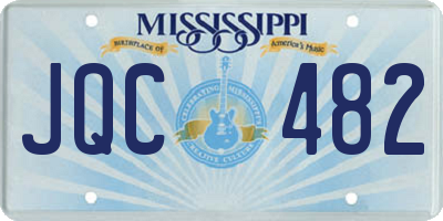 MS license plate JQC482
