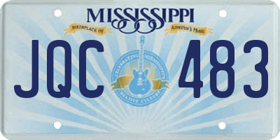 MS license plate JQC483