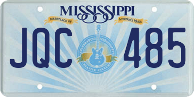 MS license plate JQC485