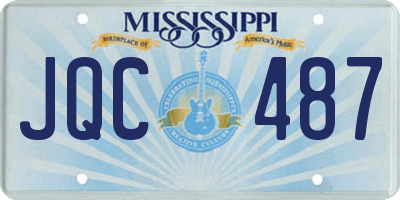 MS license plate JQC487
