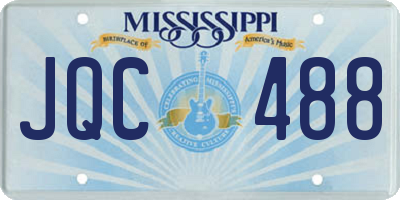 MS license plate JQC488