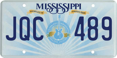 MS license plate JQC489