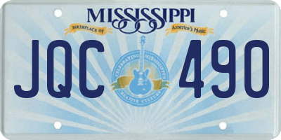 MS license plate JQC490