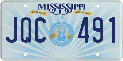 MS license plate JQC491