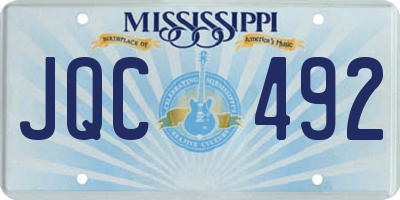 MS license plate JQC492