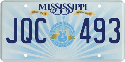MS license plate JQC493