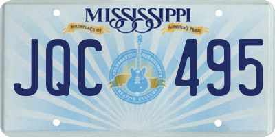MS license plate JQC495