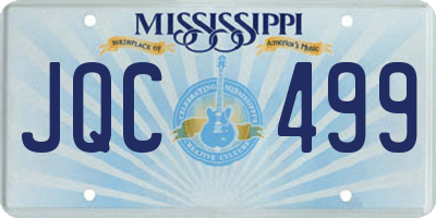 MS license plate JQC499