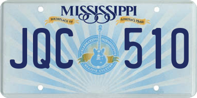 MS license plate JQC510