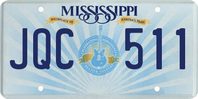 MS license plate JQC511