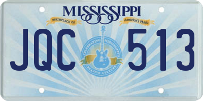 MS license plate JQC513