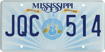 MS license plate JQC514