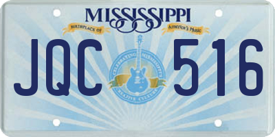 MS license plate JQC516