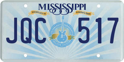MS license plate JQC517