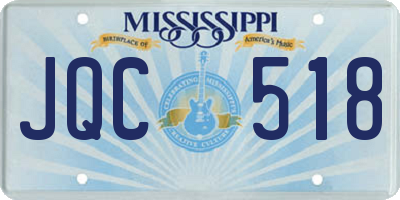 MS license plate JQC518
