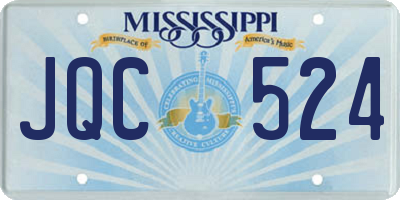 MS license plate JQC524