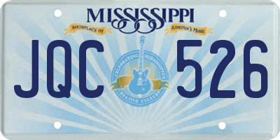 MS license plate JQC526