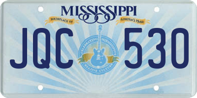 MS license plate JQC530