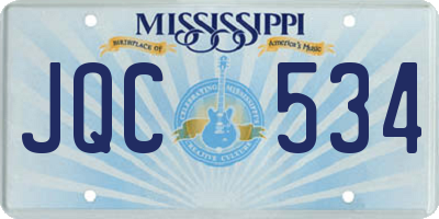 MS license plate JQC534
