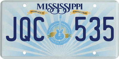 MS license plate JQC535