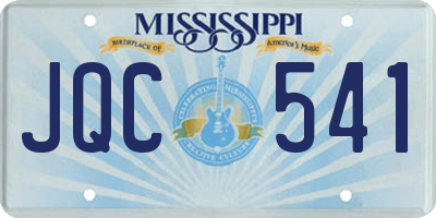 MS license plate JQC541