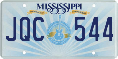 MS license plate JQC544