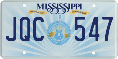MS license plate JQC547