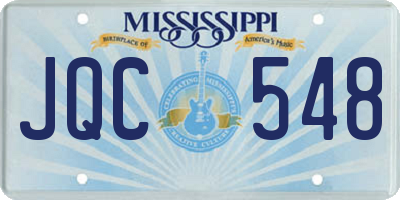 MS license plate JQC548