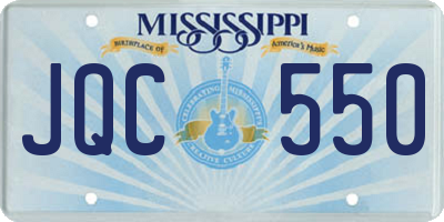 MS license plate JQC550