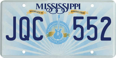 MS license plate JQC552