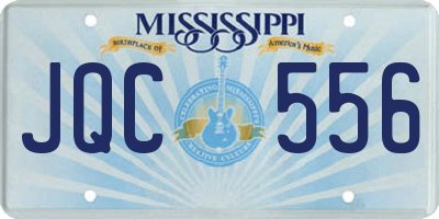 MS license plate JQC556