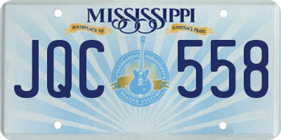 MS license plate JQC558