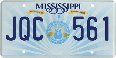 MS license plate JQC561