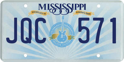 MS license plate JQC571