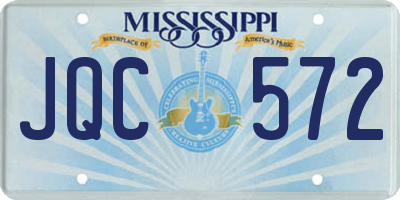 MS license plate JQC572