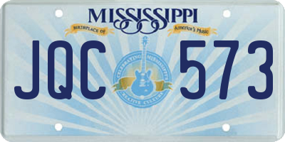 MS license plate JQC573