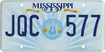 MS license plate JQC577