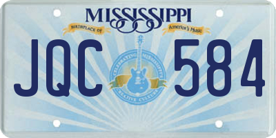 MS license plate JQC584