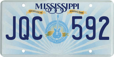 MS license plate JQC592