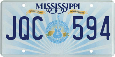 MS license plate JQC594