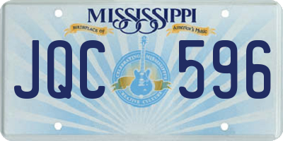 MS license plate JQC596